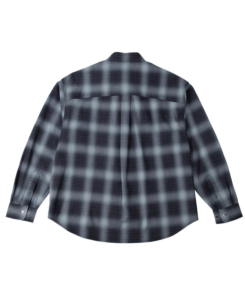 INTERSECTION Oversized Ombre Twill Check Shirt