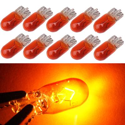10 STÜCKE Auto Halogen T10 W5W 12V 5W Auto Keillampe Instrumentenlicht Leselicht 194 158 LED-Glühbirnen Auto Innenraum Standlicht