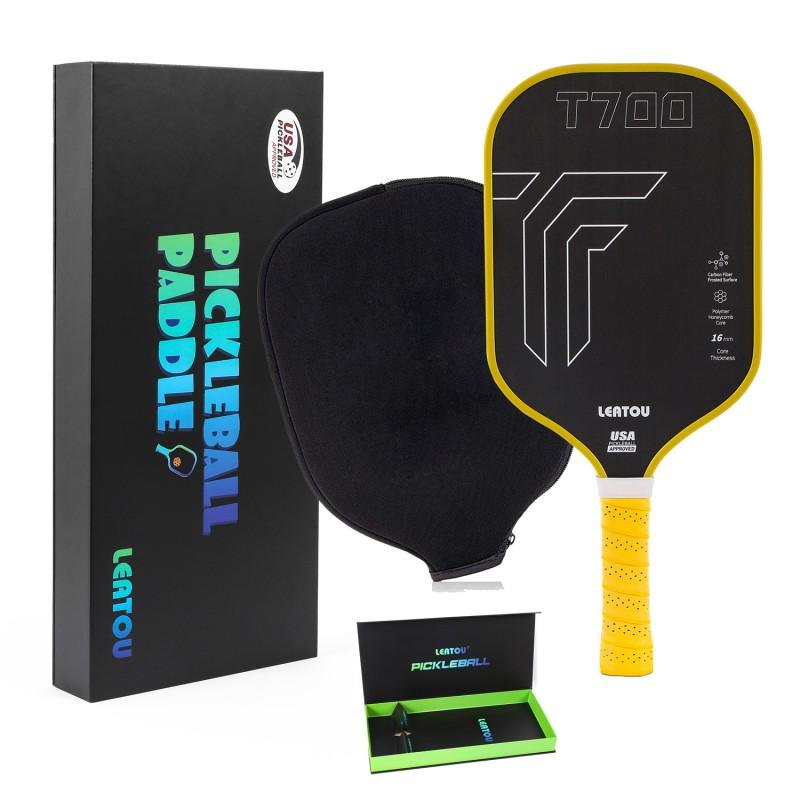 Carbon Fiber Pickleball Paddle Set T700 With Carry Bag Magnetic Gift Box Indoor Outdoor Court Sports