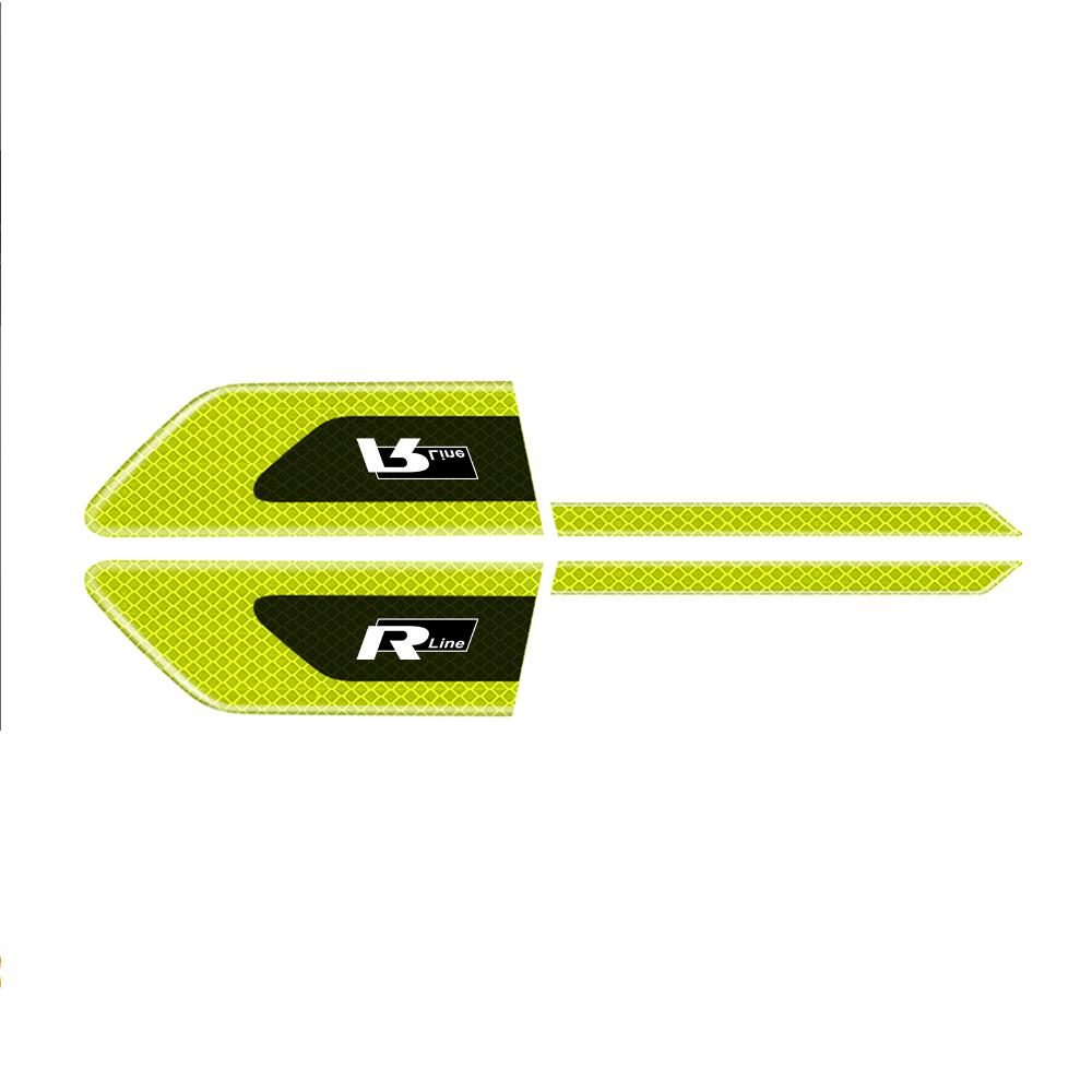 

2026 Hot For VW VOLKSWAGEN 2Pcs Car 3D Reflective Logo Auto Body Fender Side Safety Warning Stickers For Volkswagen Caddy Motion