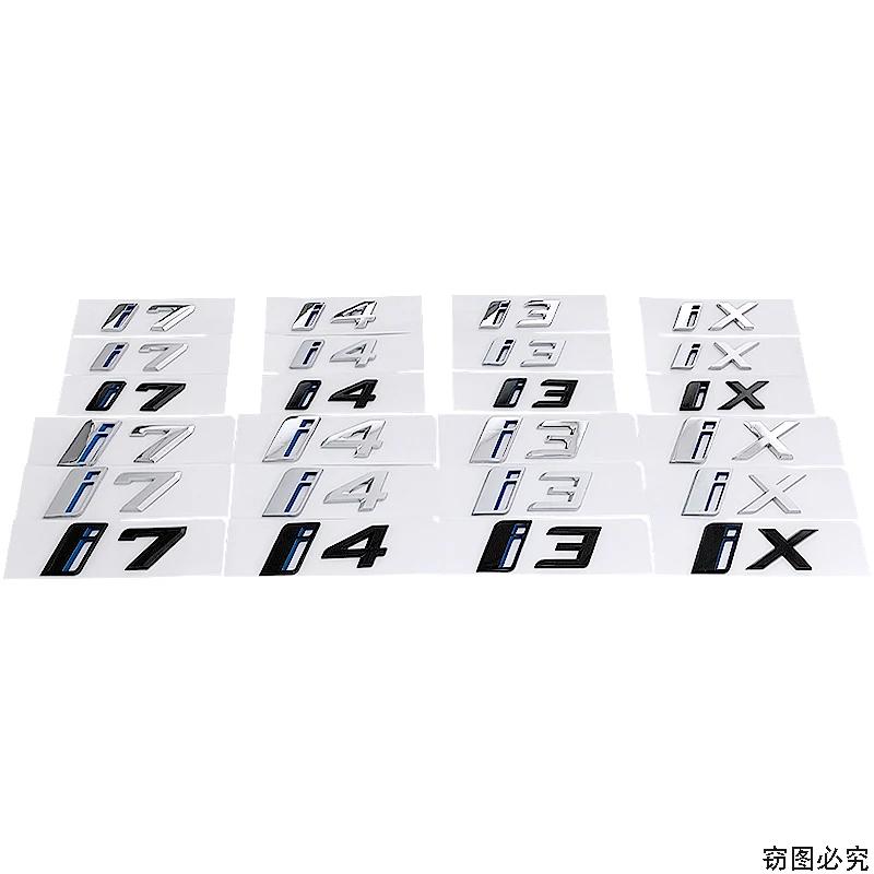 I4 I7 I3 iX iX3 iX4 iX7 New Old Logo Car Stickers for BMW New Energy I4 I7 I3 iX Tail Badge Black Rear Boot Label Trunk Logo RR8