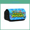 Estojo Duplo My Singing Monsters Com Material de Nylon Para Estudantes e Crianças