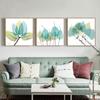 Pittura su Tela Nordica Foglie di Piante Trasparenti Fiori Stile Moderno e Semplice Per Soggiorno Cucina Camera da Letto Corridoio