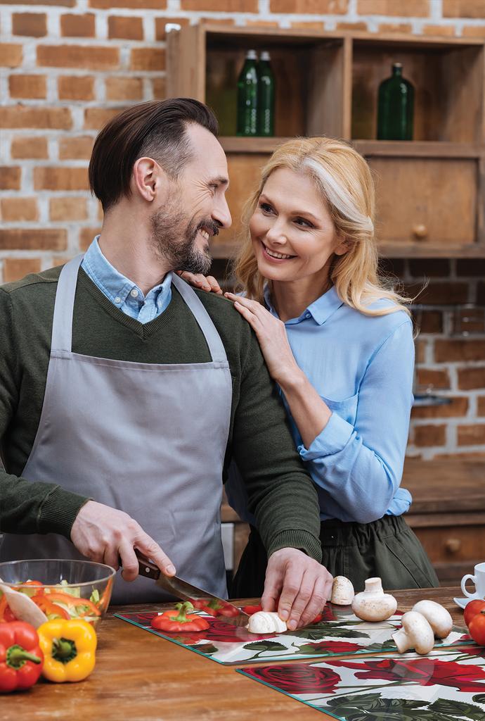 SZKLANA PŁYTA OCHRONNA NA KUCHENKĘ 90x52 RÓŻE