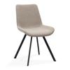 Modern Swivel Dining Chairs with Fabric Cover & Metal Legs (Set of 2) - Two Colors
