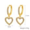 New Trendy Gold Heart  Earrings for Women Party Gift Jewelry Wholesale