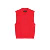 Spring and Summer New Women's Clothing Button Decoration Minimalist All-Matching Lapel Sleeveless Knitting Vest Short Top 9598026