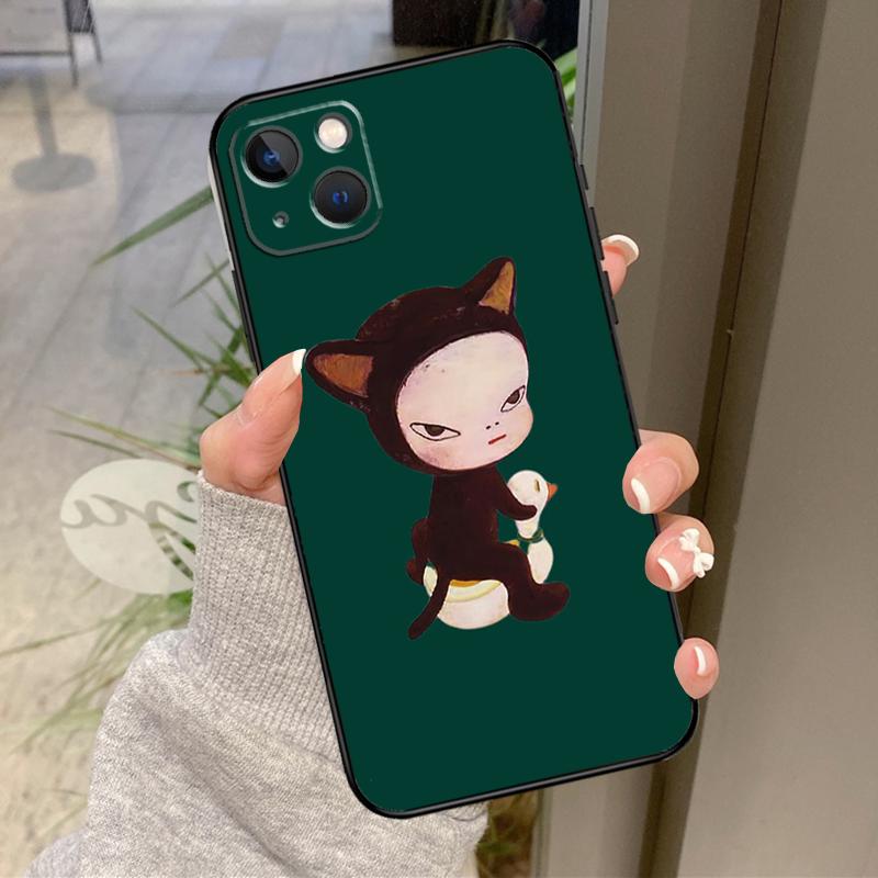 Yoshitomo Nara Case For iPhone 16 Pro Max 15 14 12 11 13 17 Pro Max Plus 12 13 Mini 16e 17 Air Back Cover