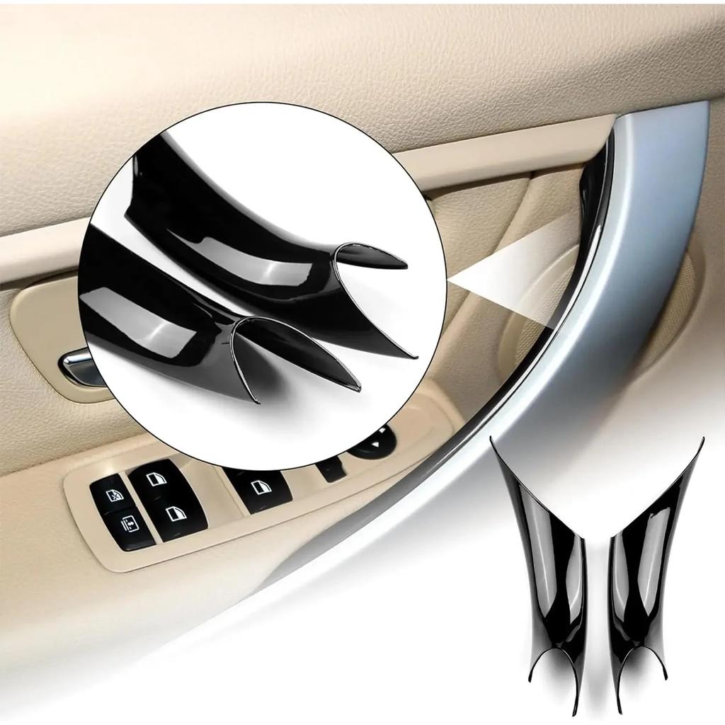Car Door Handle Panel Cover for BMW 3 4 5 Series G30 G31 2017-2023 Door Pull Handle Cover Carbon Fiber Pattern Auto Accessories