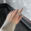 Minimalist Exquisite Zircon Gold Color Geometric Open Leaf Rings For Women Korean Wedding Party Rings  Jewelry Gift