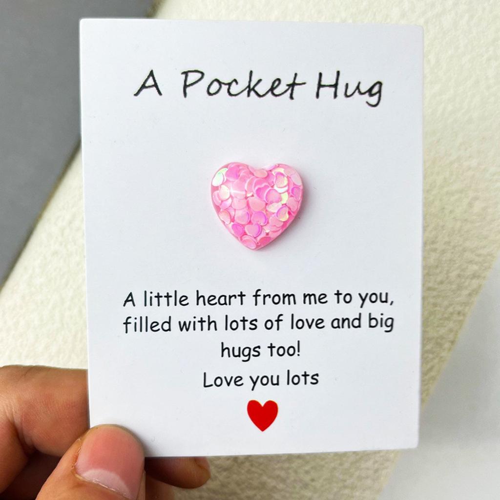 Fai da te Tasca Cuore Resina Regalo Biglietto di Benedizione 1 pz