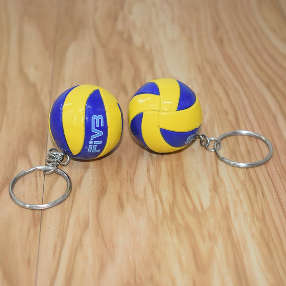 PVC Volleyball Key Chain Mini Ball Car Keyring Kids Gift Car Ornament  School Reward for Kid