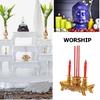 Beaupretty Led Decor Led Electronic Incense Burner Stick Buddhist Candle Lamp Retro Light Chinese Traditional Candlestick Feng Shui Buddhist Worship