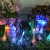 Solar String Lights: 20 LED Water Drop Design, Colorful, Waterproof, Ideal for Outdoor Camping and Courtyard Decoration.