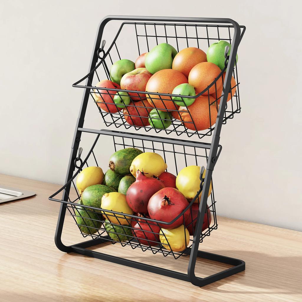 Fruit Basket,,vegetable basket,Kitchen Countertop Storage basket,Wire Removable Storage rack,Spices and Snack Racks