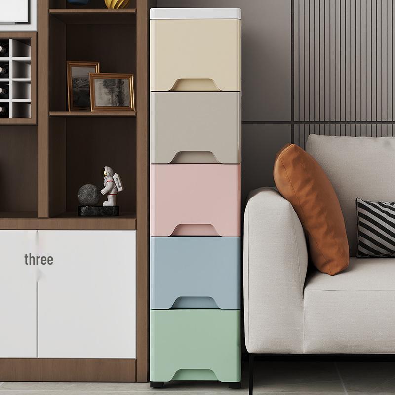 Wide Gap Drawer-Style Cabinet: Kitchen/Bathroom Narrow Storage Shelf Box (15/18/25 Width).