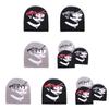 Fashion Figure Portraits And Letter Patterns Men Casual Knitted Hats For Autumn Wear