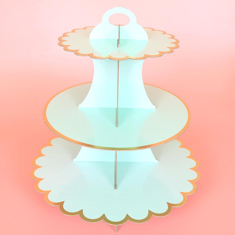 Children's Disposable Paper Cake Stand for Birthdays and Parties - Dessert Table Decoration and Ornaments