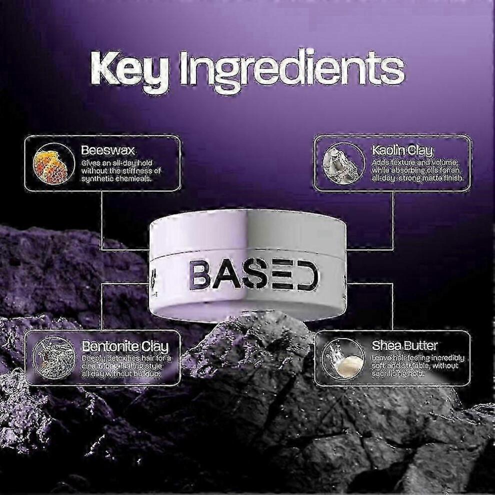 (Black)Based Bodyworks Hair Clay | High Hold Low Shine | Matte Finish | Simple