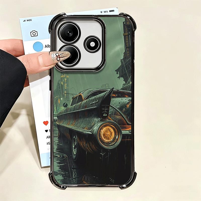 Vintage Car Retro Nostalgia Plating Phone Case For Xiaomi Poco X5 X6 X7 X8 Pro Max F8 Ultra F7 M8 M7 M5S Redmi 15C 15 14C 13C 13