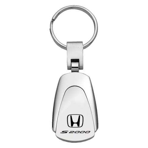 Au-TOMOTIVE Gold Metal Teardrop Keychain for Honda S2000 (Chrome), Chrome, Standard