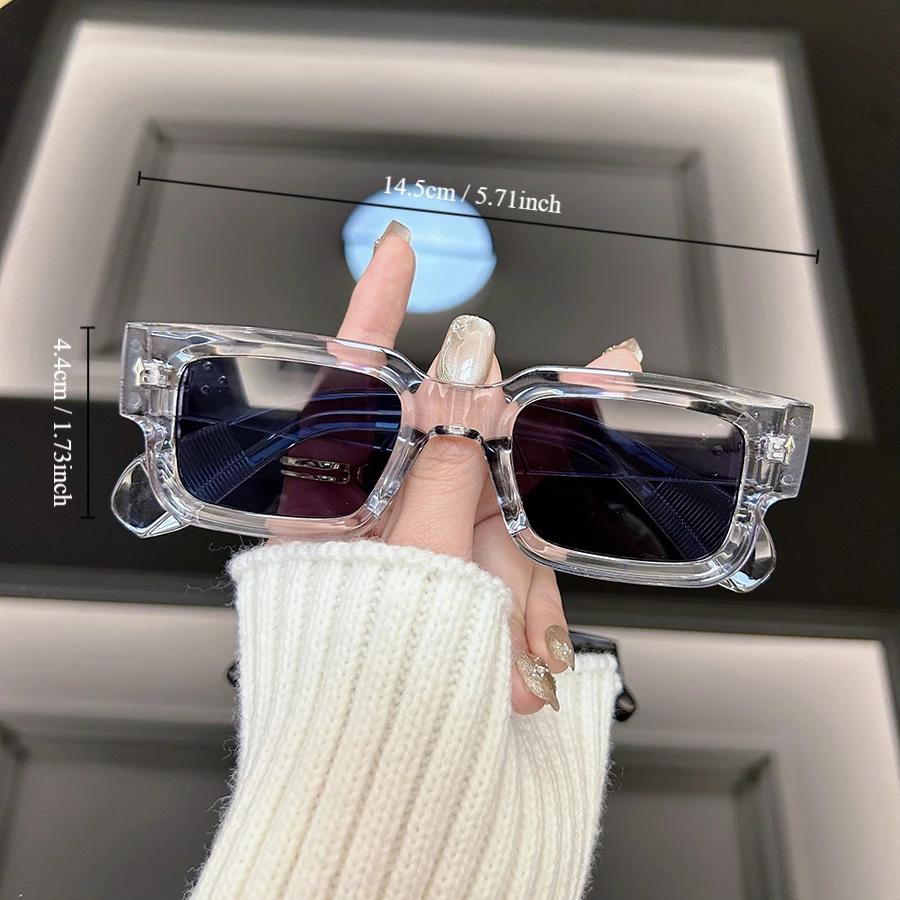 Fashion Square Sunglasses Men Women Brand Designer Retro Sun Glasses Male Female Rectangle Frame Vintage Rivet