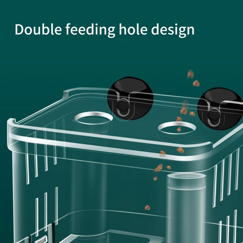 Floating Breeder Box for Fish Tanks for Isolating Sick Fish or Hatching Eggs Fish Breeding Chamber Reproduction