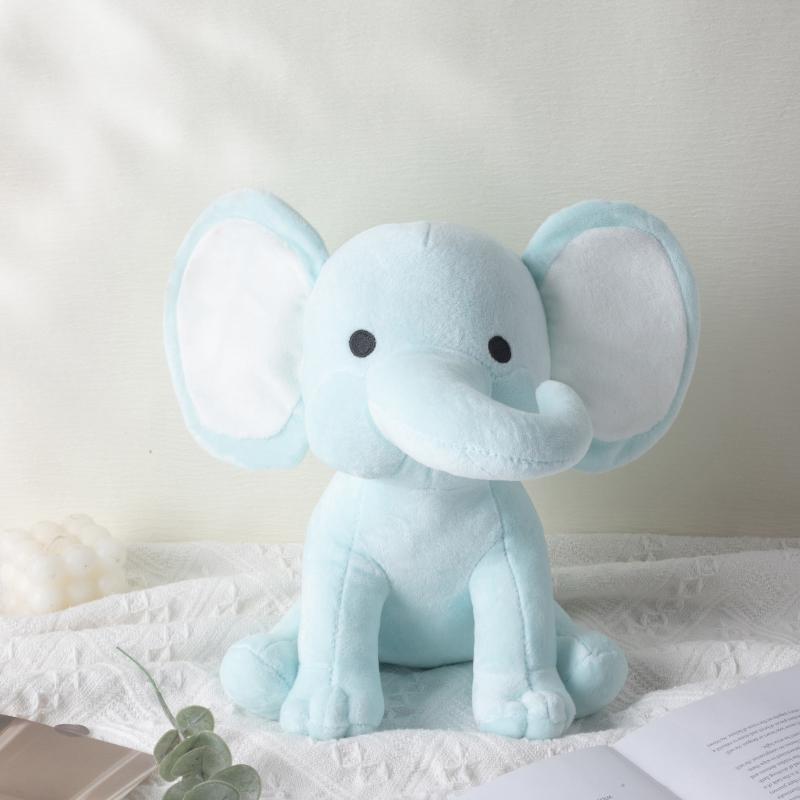 Peluche Morbido Elefante 25cm/9.84in - Giocattolo di Peluche Carino Soffice Colorato (Più colori: Rosa/Blu/Viola/Arcobaleno) - Partire
