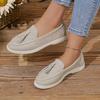 New Women Loafers Handmade Tassels Decoration Shoes Women Solid Casual Boat Shoes Daily Office Concise Woman Flats Sneakers