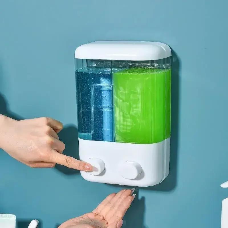 500/1000ML Wandmontierter Handseifenspender Manuelle Betätigung Geeignet für Shampoo und Duschgel usw.