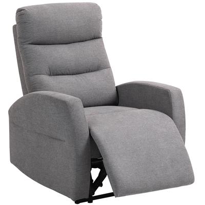 Adjustable Recliner Chair with Footrest, Modern Upholstered Chair, Dark Grey