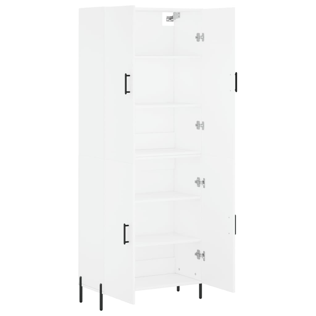 Highboard White 69.5 x 34 x 180 cm Particleboard