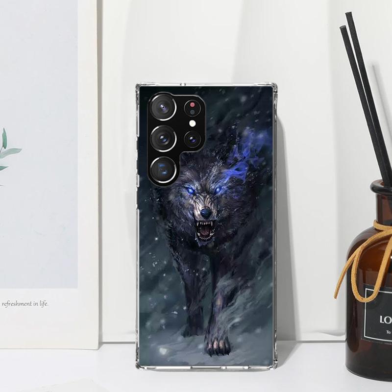

Angry Animal Wolf Fierce Phone Case For Samsung Galaxy S26 S25 Edge S24 FE S23 S22 Ultra S21 Plus S20 + Art Fundas Back Cover Ga Samsung S24 Ultra