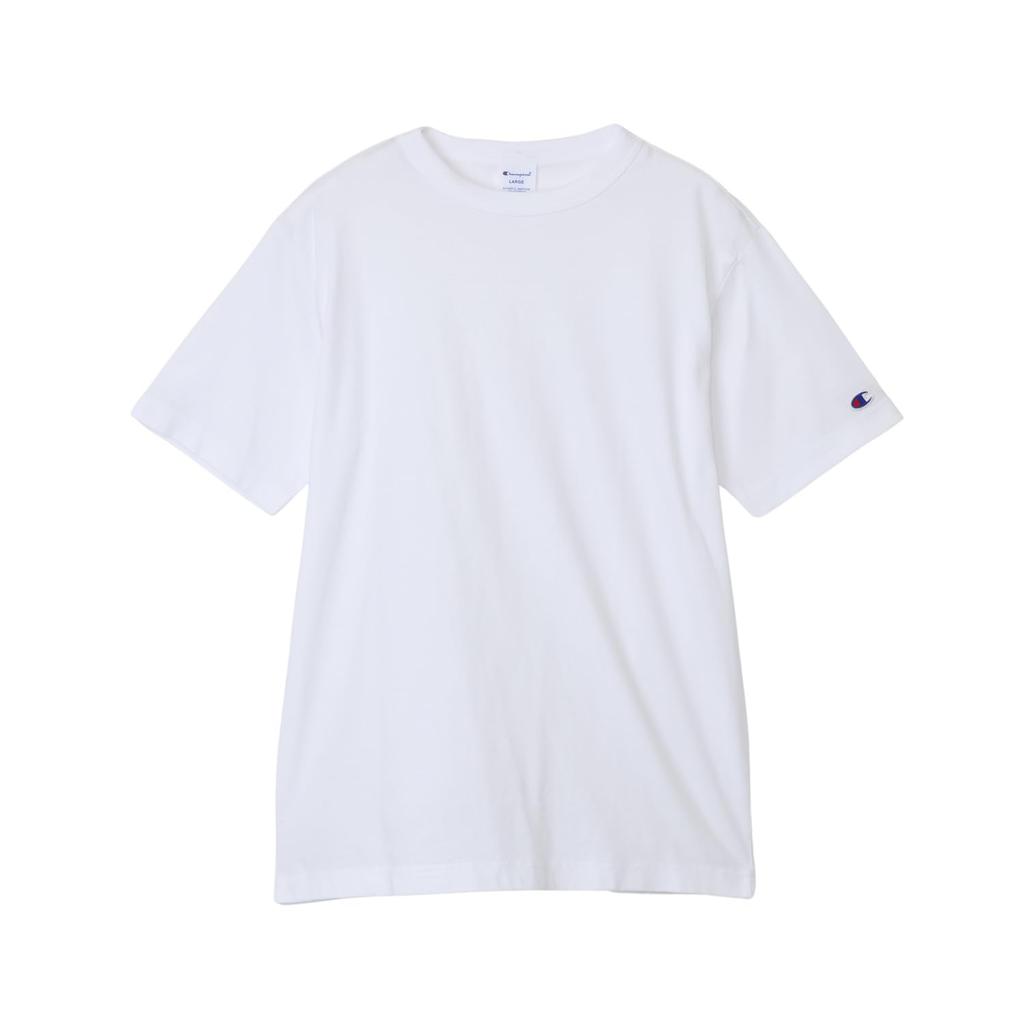 Champion Basic Short Sleeve Crew Neck Size L Men's T-Shirt, 100% Cotton, White, (C8-Z312Z)