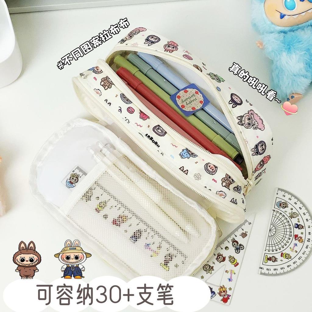 Uroczy piórnik woreczek na ból dziewczyna serce wysoka wartość duża pojemność wielowarstwowe pudełko na artykuły piśmiennicze torba do przechowywania ołówków student