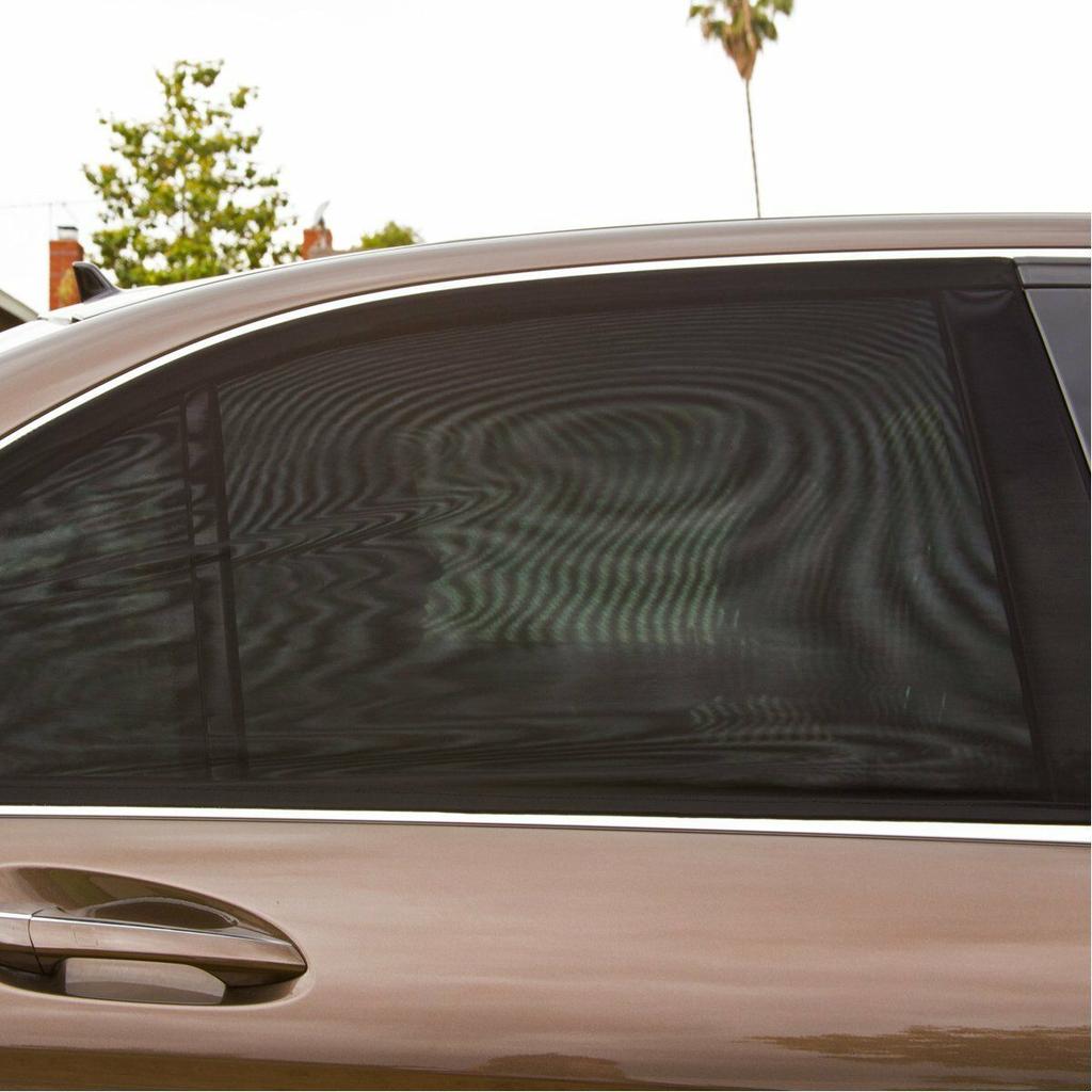 2pcs Car Rear Side Window Sun Visor Shade Mesh Cover Shield L Size UV Protector