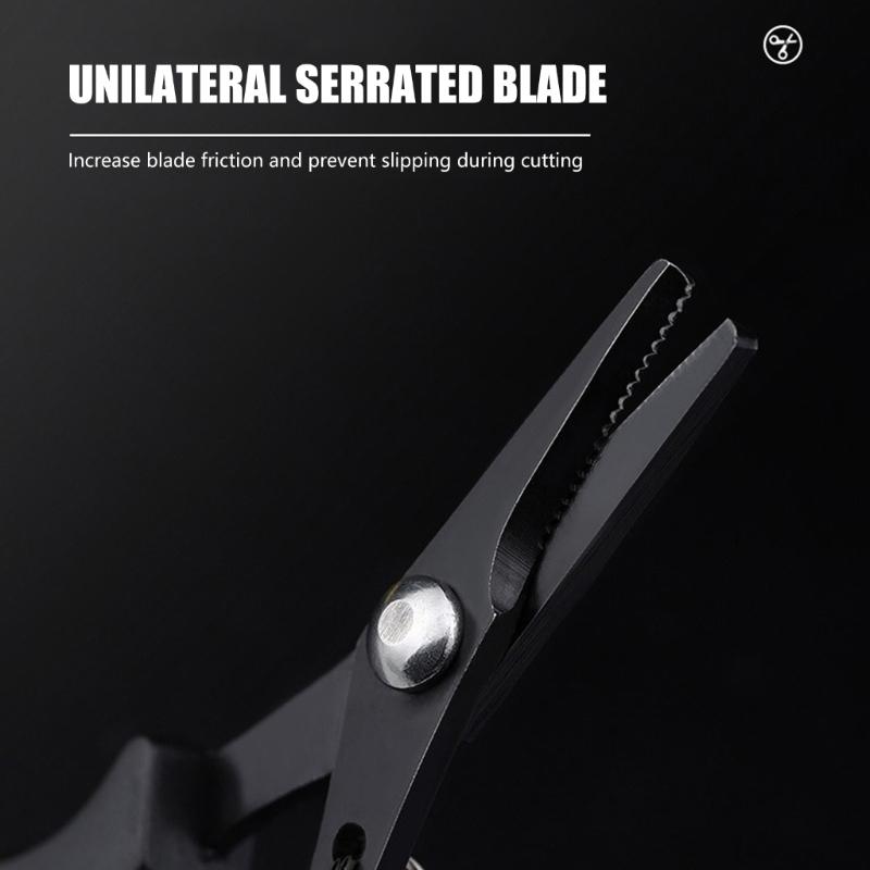 Fishing Line Cutter Multifunction Fishing Serrated Shears for Braided Line Stainless Fishing Scissors Fishing Accessory