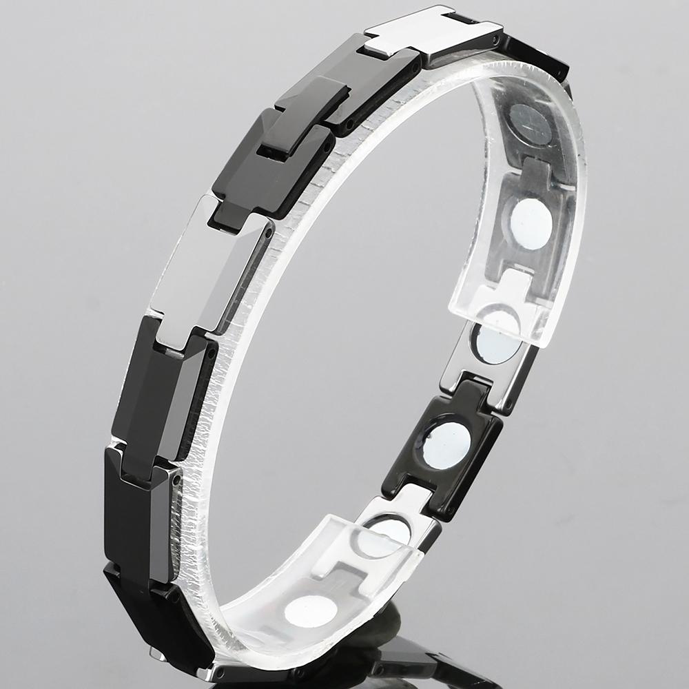 High Polished Tungsten & Strong Magnetic Men's Bracelet for Men Positive Energy Modern Healing Jewelry Accessories Waterproof