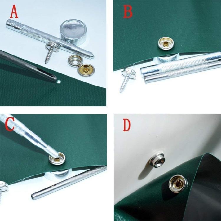 20Pcs 15Mm Rustproof Snapping Buttons With Auto Drilling Screws Ideal For Outdoor Furniture And Waterproof Fabric Fixing