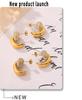 18K Gold Plated Crescent Moon Diamond Earrings - Exquisite Titanium Steel Jewelry