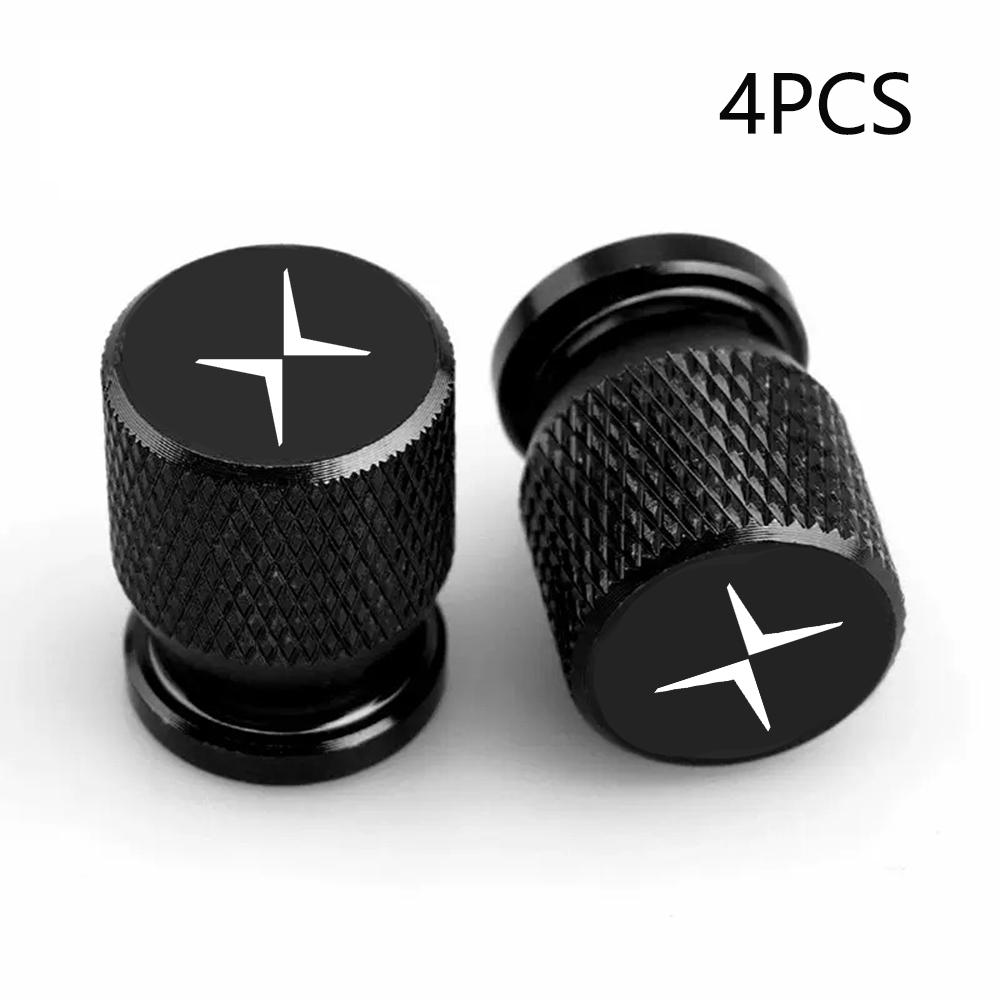 4pcs 4Pcs Car Emblem Tire Valve Covers Dust Caps Wheel Tire Valve Caps Covers for Volvo Polestar 2 Polestar 3