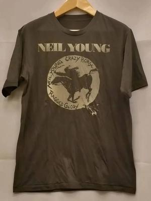 Neil Young 90s Retro Style Black  Unisex 100% Cotton Reprint DTG Unisex T-Shirt