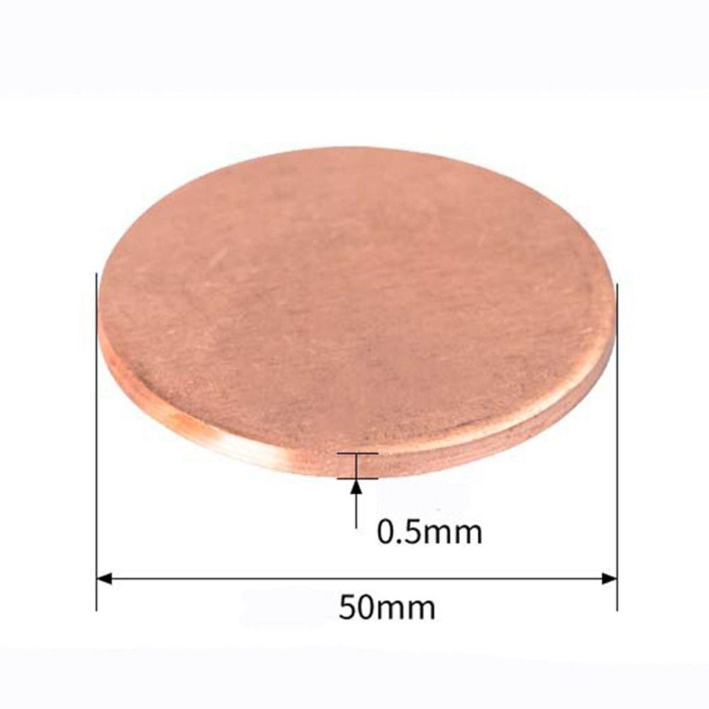 2Pcs Circular Metal Round Plate T2 Copper Discs Blanks Metal Sheets Crafts, Electrical Repairs