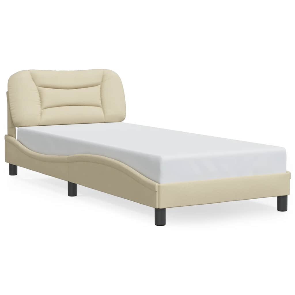Vidaxl Rama Łóżka Bez Materaca Kremowa 80X200 Cm Tkanina
