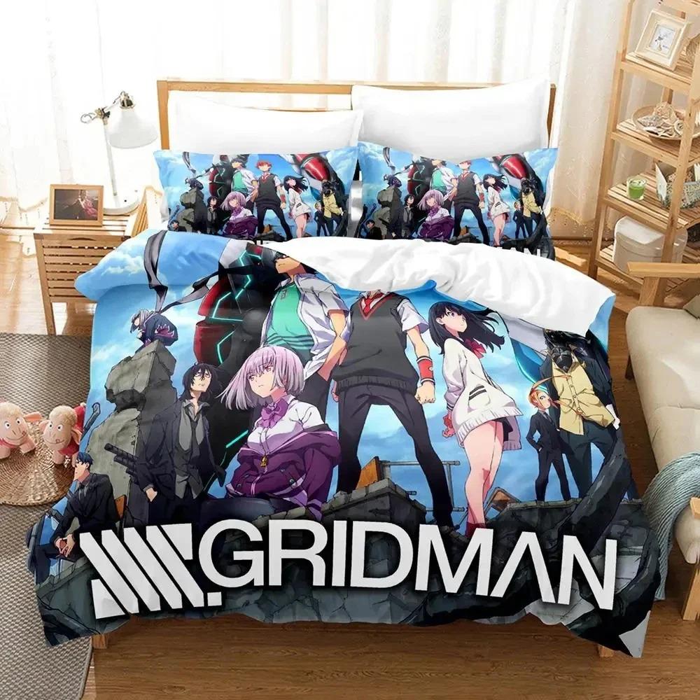 Anime SSSS.GRIDMAN Bedding Set Boys Girls Twin Queen Size Duvet Cover Pillowcase Bed Kids Adult Fashion Home TextileCustomizable