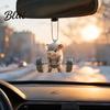 Cute Car Interior Decoration Pig Weightlifting Pendant 2D Flat Acrylic Rearview Pendant Mirror Decor Unique Piggy Keychain Accessories Hanging