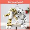 Adorable Muñeco Tigre de Peluche Tigre Amarillo de Piernas Largas Animal de Peluche Juguete Lindo Tigre Blanco