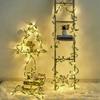 2M 3M 5M 10M LED String Light Green Leaf Garland Vine Fairy Lights Flexible Copper Battery Powered Party Wedding Decoration
