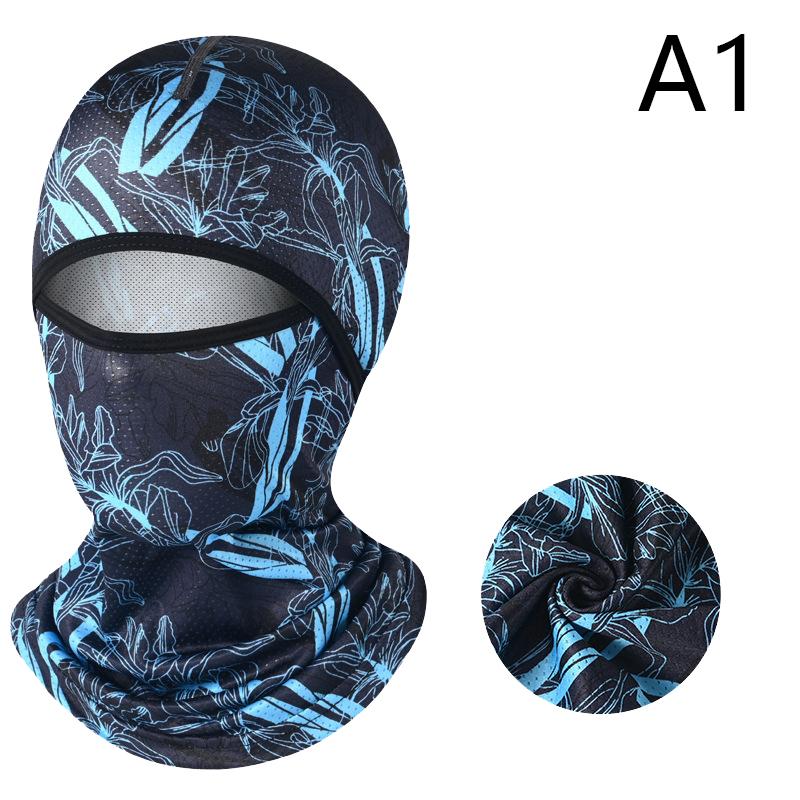 

Summer Cool Balaclava Ice Silk Motorcycle Neck Cycling Helmet Full Face Hood Sun Anti-UV Protection Sports Face Cover Hat