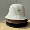 Knitted Bucket Hat Women's Spring Summer Solid Color Bucket Hat Sun Hat